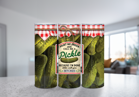 Done Dealing Pickle Jar 20 oz Tumbler