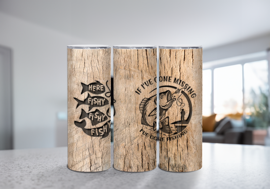 Gone Fishin 20 oz Tumbler